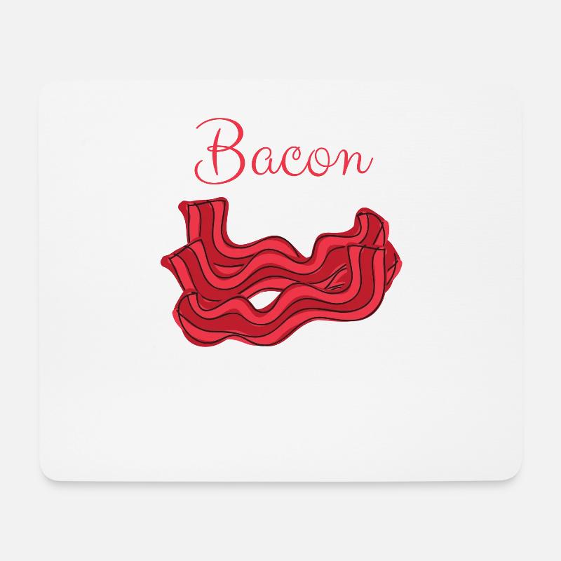 Bacon - Mousepad (Querformat) - Weiß