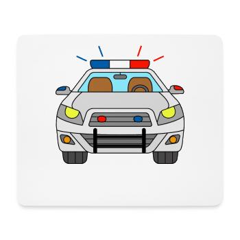 Véhicule de police - Tapis de souris (format paysage) - blanc - Devant