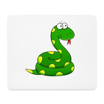 Schlange - Mousepad (Querformat) - Weiß - Vorne