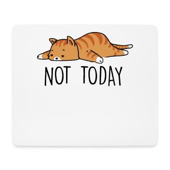 nicht heute faule Katze entspannen Zeit neko - Mousepad (Querformat) - Weiß - Vorne