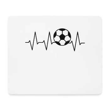 Footballer Heartbeat Football Pulse Sport - Mouse Pad (horizontal) - white - Front