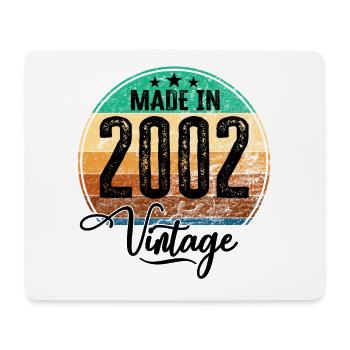 Vintage Fabriqué en 2002 Année de naissance 2002 Anniversaire - Tapis de souris (format paysage) - blanc - Devant