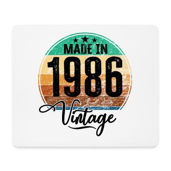 Millésime Fabriqué en 1986 Année de naissance 1986 Anniversaire - Tapis de souris (format paysage) - blanc - Devant