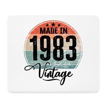 Vintage Made in 1983 Geburtsjahr 1983 Geburtstag - Mousepad (Querformat) - Weiß - Vorne