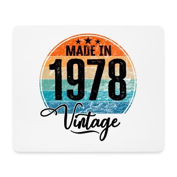 Vintage Made in 1978 Year of birth 1978 Birthday - Mouse Pad (horizontal) - white - Front
