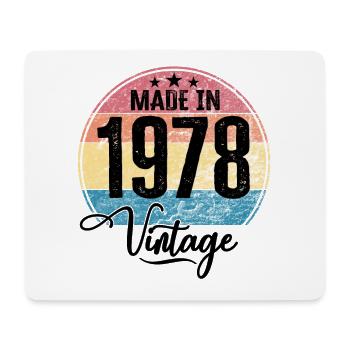 Vintage Made in 1978 Year of birth 1978 Birthday - Mouse Pad (horizontal) - white - Front