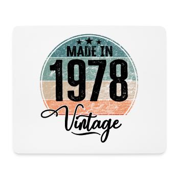 Vintage Made in 1978 Year of birth 1978 Birthday - Mouse Pad (horizontal) - white - Front