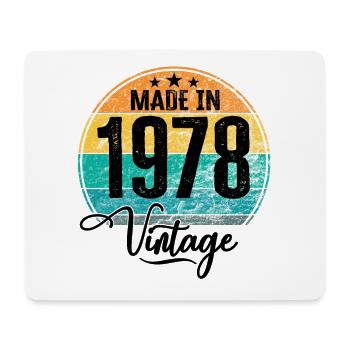 Vintage Made in 1978 Year of birth 1978 Birthday - Mouse Pad (horizontal) - white - Front