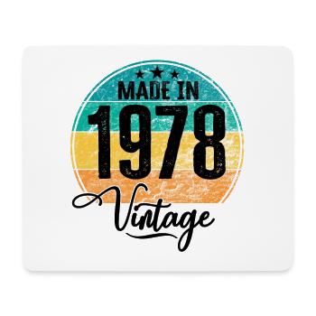 Vintage Made in 1978 Year of birth 1978 Birthday - Mouse Pad (horizontal) - white - Front