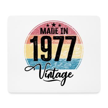 Vintage Made in 1977 Year of birth 1977 Birthday - Mouse Pad (horizontal) - white - Front