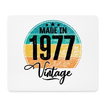 Vintage Made in 1977 Year of birth 1977 Birthday - Mouse Pad (horizontal) - white - Front