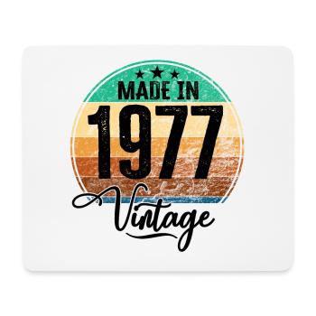 Vintage Made in 1977 Year of birth 1977 Birthday - Mouse Pad (horizontal) - white - Front