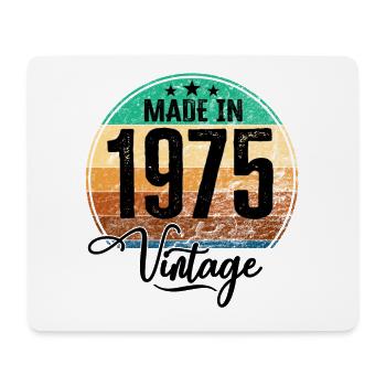 Vintage Made in 1975 Geburtsjahr 1975 Geburtstag - Mousepad (Querformat) - Weiß - Vorne