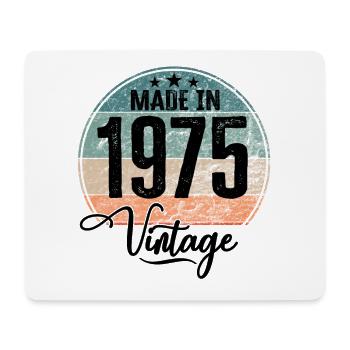 Vintage Made in 1975 Geburtsjahr 1975 Geburtstag - Mousepad (Querformat) - Weiß - Vorne