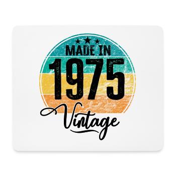 Vintage Made in 1975 Geburtsjahr 1975 Geburtstag - Mousepad (Querformat) - Weiß - Vorne