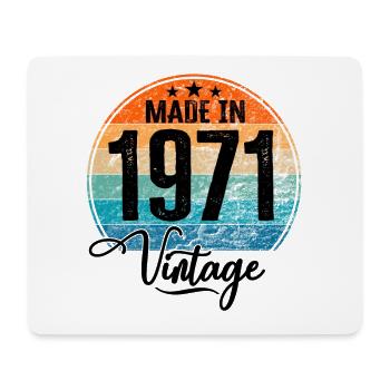 Vintage Made in 1971 Year of birth 1971 Birthday - Mouse Pad (horizontal) - white - Front