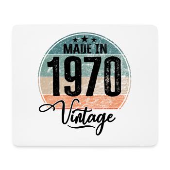 Vintage Made in 1970 Year of birth 1970 Birthday - Mouse Pad (horizontal) - white - Front