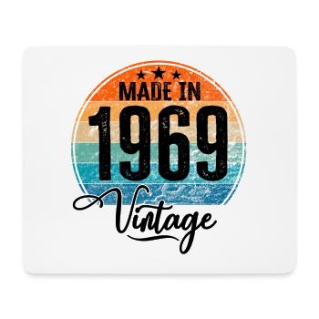 Millésime Fabriqué en 1969 Année de naissance 1969 Anniversaire - Tapis de souris (format paysage) - blanc - Devant