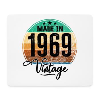 Millésime Fabriqué en 1969 Année de naissance 1969 Anniversaire - Tapis de souris (format paysage) - blanc - Devant
