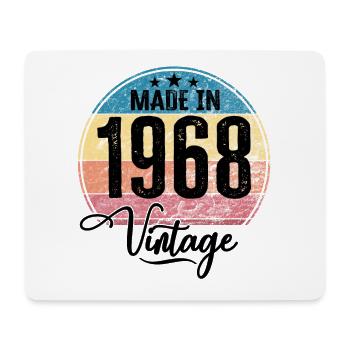 Vintage Fabriqué en 1968 Année de naissance 1968 Anniversaire - Tapis de souris (format paysage) - blanc - Devant