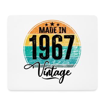 Vintage Made in 1967 Year of birth 1967 Birthday - Mouse Pad (horizontal) - white - Front