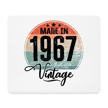 Vintage Made in 1967 Year of birth 1967 Birthday - Mouse Pad (horizontal) - white - Front