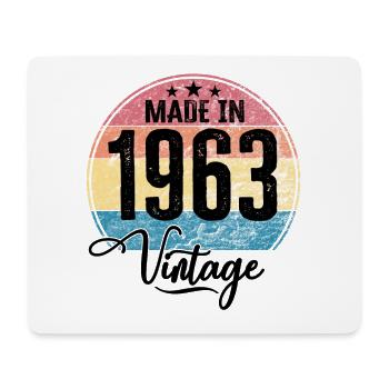 Vintage Made in 1963 Geburtsjahr 1963 Geburtstag - Mousepad (Querformat) - Weiß - Vorne