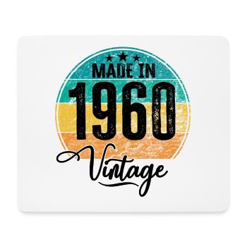 Vintage Made in 1960 Geburtsjahr 1960 Geburtstag - Mousepad (Querformat) - Weiß - Vorne