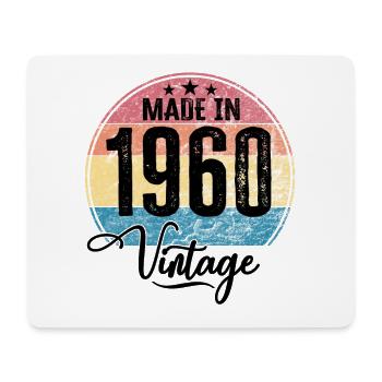 Vintage Made in 1960 Geburtsjahr 1960 Geburtstag - Mousepad (Querformat) - Weiß - Vorne