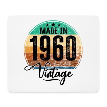 Vintage Made in 1960 Geburtsjahr 1960 Geburtstag - Mousepad (Querformat) - Weiß - Vorne