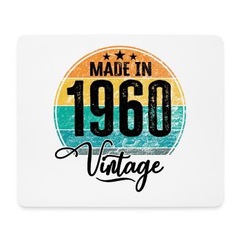 Vintage Made in 1960 Geburtsjahr 1960 Geburtstag - Mousepad (Querformat) - Weiß - Vorne
