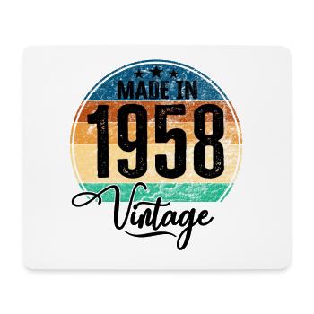 Vintage Made in 1958 Year of birth 1958 Birthday - Mouse Pad (horizontal) - white - Front