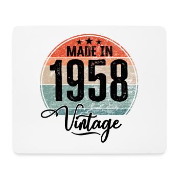 Vintage Made in 1958 Year of birth 1958 Birthday - Mouse Pad (horizontal) - white - Front