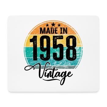 Vintage Made in 1958 Year of birth 1958 Birthday - Mouse Pad (horizontal) - white - Front