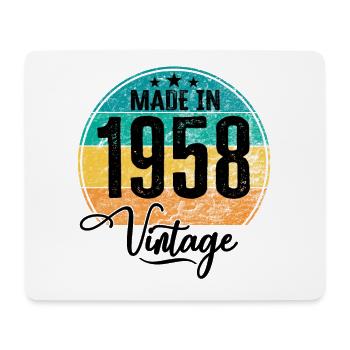 Vintage Made in 1958 Year of birth 1958 Birthday - Mouse Pad (horizontal) - white - Front