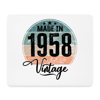 Vintage Made in 1958 Year of birth 1958 Birthday - Mouse Pad (horizontal) - white - Front