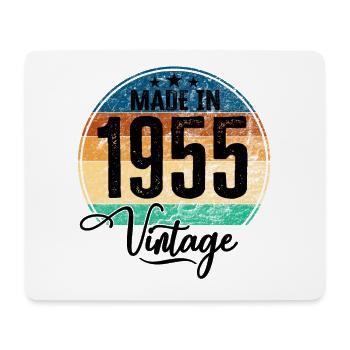 Millésime fabriqué en 1955 Année de naissance 1955 Anniversaire - Tapis de souris (format paysage) - blanc - Devant
