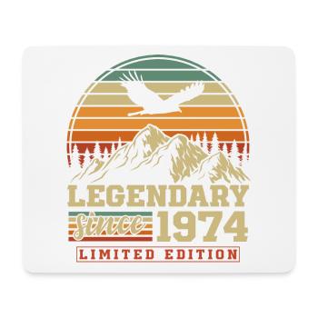 Legendary since 1974 Vintage Vintage Birthday - Mouse Pad (horizontal) - white - Front