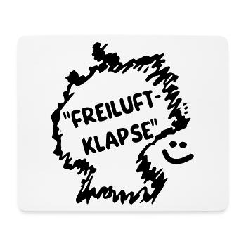 Freiluft Klapse - Mousepad (Querformat) - Weiß - Vorne