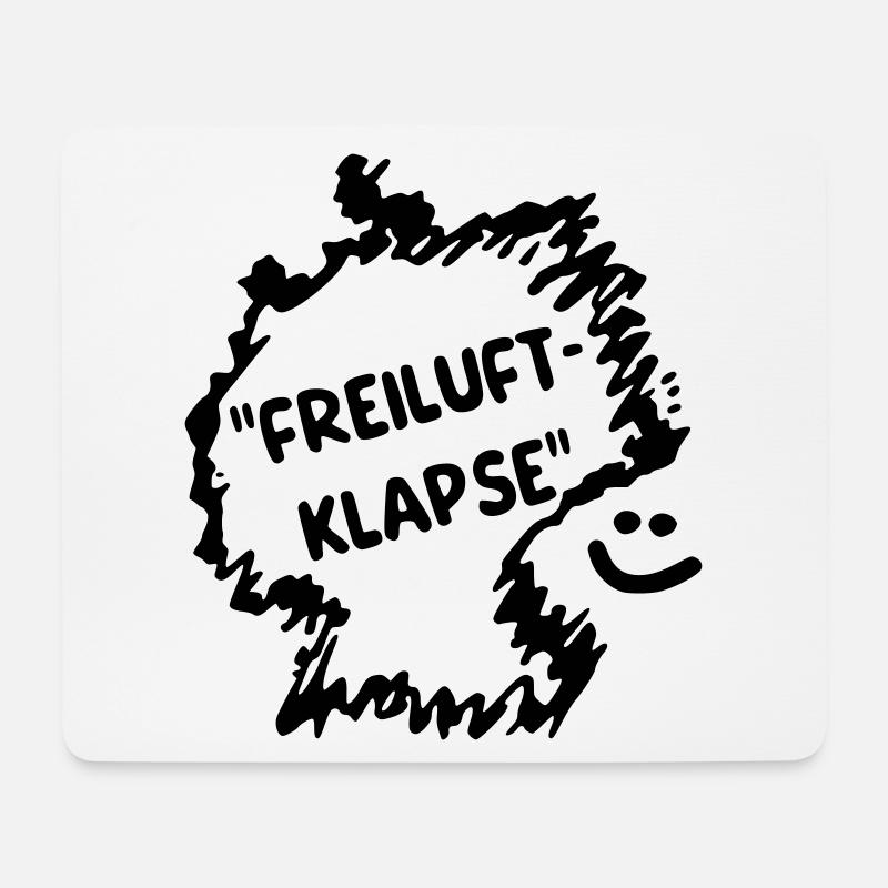 Freiluft Klapse - Mousepad (Querformat) - Weiß