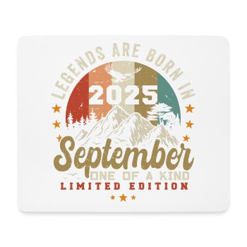 Septembre 2025, né en septembre 2025 - Tapis de souris (format paysage) - blanc - Devant