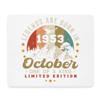 Octobre 1953 - Anniversaire en octobre 1953 - Tapis de souris (format paysage) - blanc - Devant