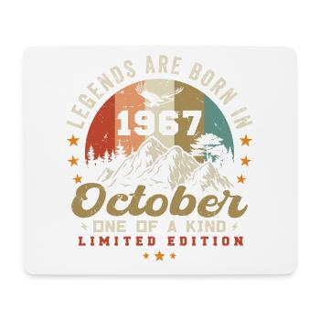 October 1967 - Birthday in October 1967 - Mouse Pad (horizontal) - white - Front