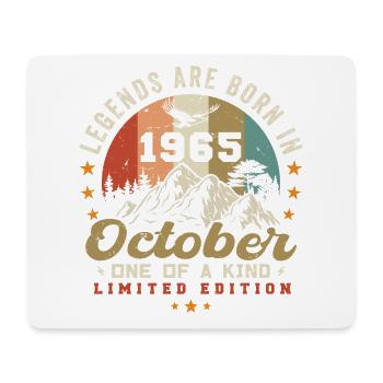 October 1965 - Birthday in October 1965 - Mouse Pad (horizontal) - white - Front