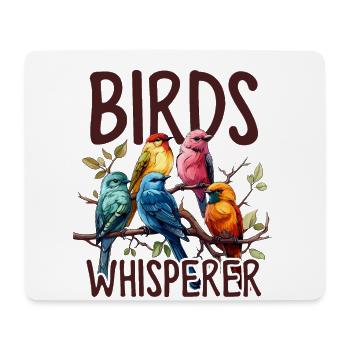 Vögel Flüsterer Lustige Vogelbeobachtung Vogelbeobachtung Vogel - Mousepad (Querformat) - Weiß - Vorne