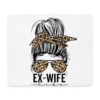 Ex Femme Messy Chignon Divorce Mariage Fin Guépard - Tapis de souris (format paysage) - blanc - Devant