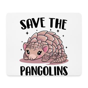 Rette die Schuppentiere Lustige Tierwelt Nächtlich - Mousepad (Querformat) - Weiß - Vorne