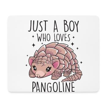 Nur ein Junge, der Pangolin liebt Liebhaber Lustig - Mousepad (Querformat) - Weiß - Vorne