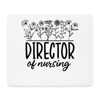 Directeur des soins infirmiers Funny Nurse Wildflower - Tapis de souris (format paysage) - blanc - Devant