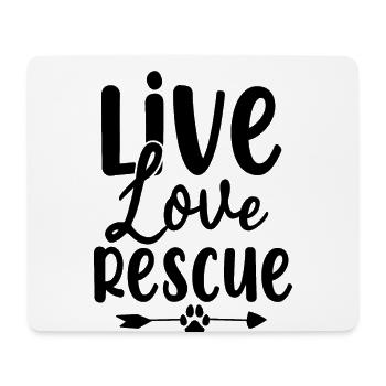 Live Love Rescue Volunteer Adoptiere ein Tierheim - Mousepad (Querformat) - Weiß - Vorne